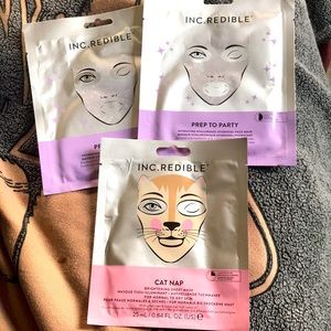 ✨🆕Inc.Credible 2 Prep To Party Face Masks & Cat Nap Brightening Sheet Mask!✨